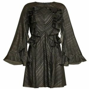 BCBG Maxazria Metallic Ruffle Dress